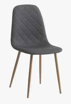 Eetkamerstoel JONSTRUP asfalt stof/eiken kleur