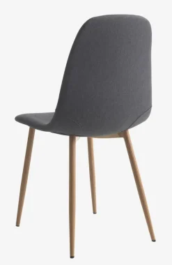 Eetkamerstoel JONSTRUP asfalt stof/eiken kleur