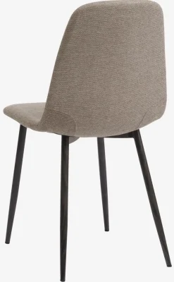 Eetkamerstoel JONSTRUP beige stof/donker eiken kleur