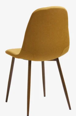 Eetkamerstoel JONSTRUP curry stof/donker eiken kleur