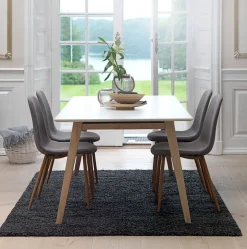 Eetkamerstoel JONSTRUP grijs/eiken kleur