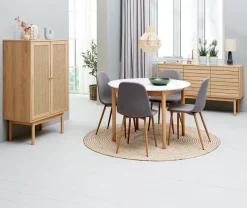 Eetkamerstoel JONSTRUP grijs/eiken kleur