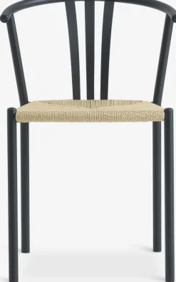 Eetkamerstoel JYDERUP zwart/naturel