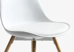 Eetkamerstoel KASTRUP wit/eiken