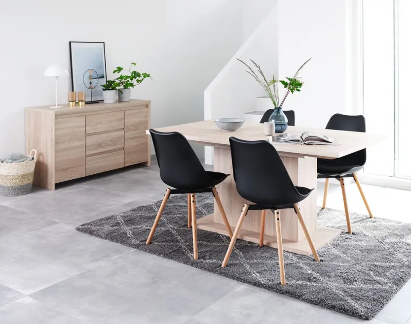 Eetkamerstoel KASTRUP zwart/eiken