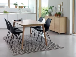 Eetkamerstoel KLARUP zwart kunstleer/zwart