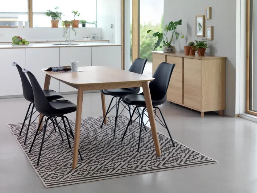 Eetkamerstoel KLARUP zwart kunstleer/zwart