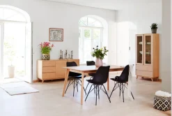 Eetkamerstoel KLARUP zwart kunstleer/zwart