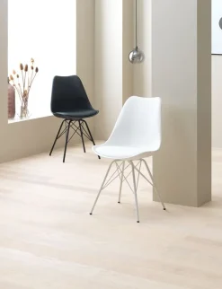 Eetkamerstoel KLARUP zwart kunstleer/zwart