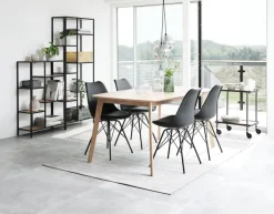 Eetkamerstoel KLARUP zwart kunstleer/zwart