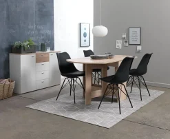 Eetkamerstoel KLARUP zwart kunstleer/zwart