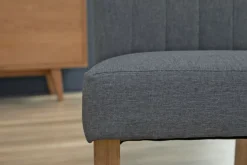 Eetkamerstoel NORDRUP grijze stof/naturel