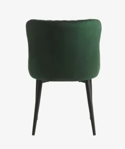 Eetkamerstoel PEBRINGE fluweel groen/zwart