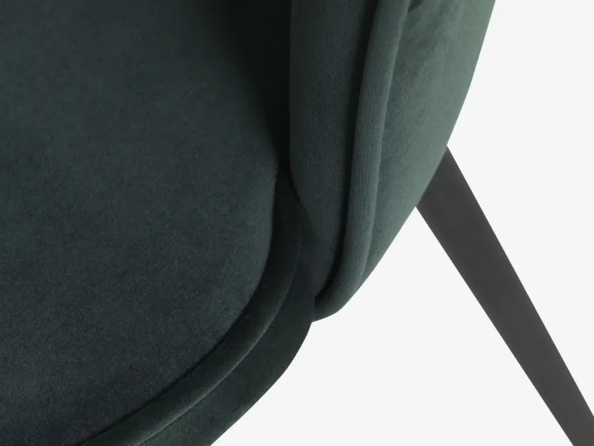 Eetkamerstoel RISSKOV fluweel donkergroen/zwart