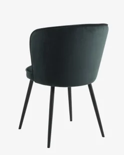 Eetkamerstoel RISSKOV fluweel donkergroen/zwart