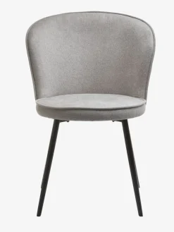 Eetkamerstoel RISSKOV lichtgrijze stof/zwart