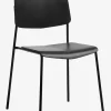 Eetkamerstoel STABY stapelbaar zwart