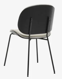 Eetkamerstoel TESTRUP lichtzand/zwart