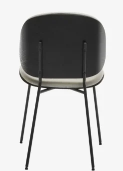 Eetkamerstoel TESTRUP lichtzand/zwart