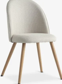 Eetkamerstoel THORUP beige stof/eiken kleur
