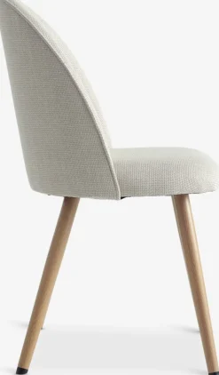 Eetkamerstoel THORUP beige stof/eiken kleur