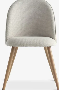 Eetkamerstoel THORUP beige stof/eiken kleur