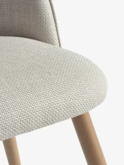 Eetkamerstoel THORUP beige stof/eiken kleur