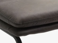 Eetkamerstoel ULSTRUP antraciet stof/zwart