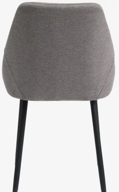 Eetkamerstoel VELLEV zandkleurige stof/zwart