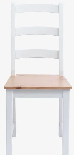 Eetkamerstoel VISLINGE naturel/wit