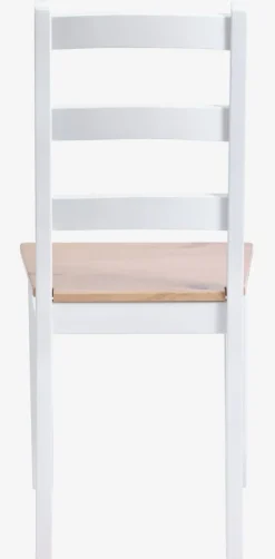 Eetkamerstoel VISLINGE naturel/wit