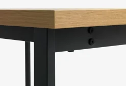 Eettafel AABENRAA 80x120 eiken kleur/zwart