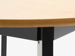 Eettafel JEGIND Ø105 eiken/zwart