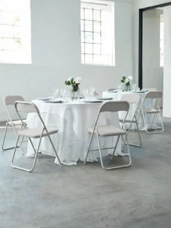 Eettafel JEGIND Ø105 wit/naturel