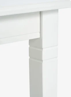 Eettafel KIRKEBY 80x130/220 wit