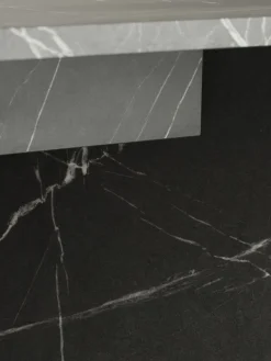 Eettafel KRONDAL 90x180 marmer zwart