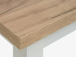 Eettafel MARKSKEL 90x150/193 lichtgrijs/eiken kleur