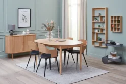 Eettafel MARSTRAND Ø110/110x200 eiken