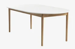 Eettafel MARSTRAND Ø110/110x200 wit/naturel