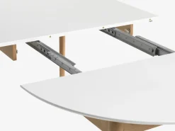 Eettafel MARSTRAND Ø110/110x200 wit/naturel