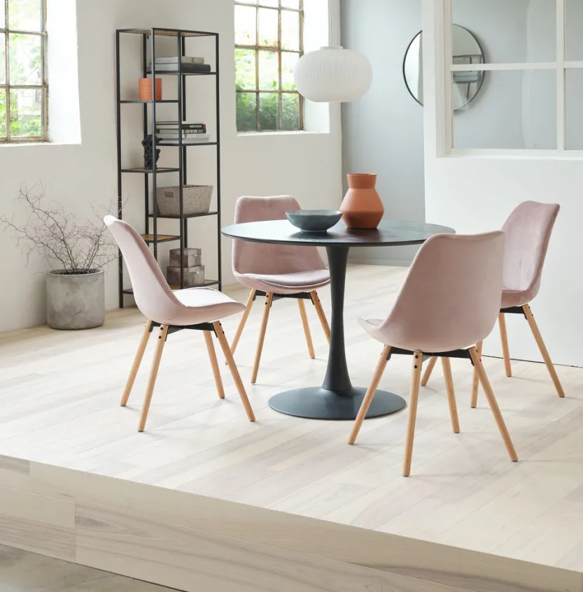 Eettafel RINGSTED Ø100 zwart essen fineer