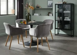 Eettafel RINGSTED Ø100 zwart essen fineer