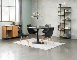 Eettafel RINGSTED Ø100 zwart essen fineer