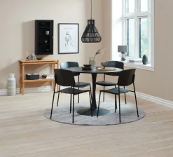 Eettafel RINGSTED Ø100 zwart essen fineer