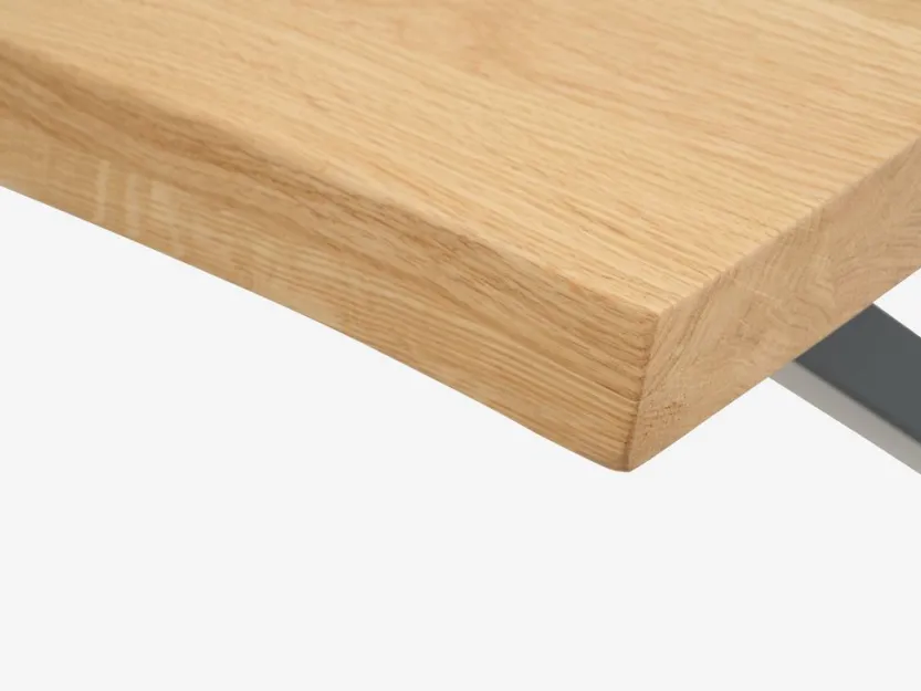 Eettafel ROSKILDE/ROSLEV 80×140 naturel eiken/zwart
