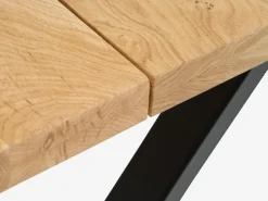 Eettafel ROSKILDE/ROSLEV 80×140 naturel eiken/zwart