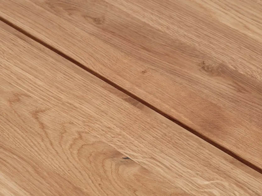 Eettafel ROSLEV 95×200 naturel eiken/zwart