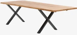 Eettafel ROSLEV 95×200 naturel eiken/zwart