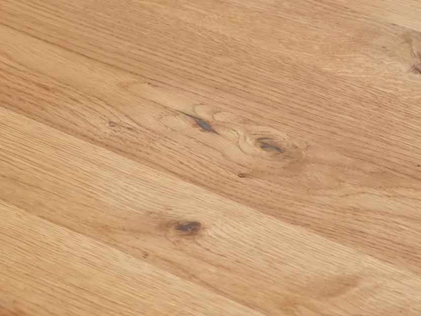 Eettafel ROSLEV 95×200 naturel eiken/zwart