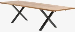 Eettafel ROSLEV 95×200 naturel eiken/zwart